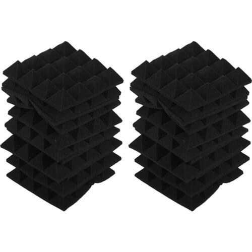 24PCS 250X250X50mm Studio Acoustic Foam Soundproof Absorption Treatment Panel Tile Protective Sound Proof Sponge