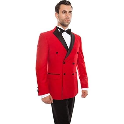 High Quality One Button Groomsmen Peak Lapel Groom Tuxedos Men Suits Wedding/Prom Best Man Blazer ( Jacket+Pants+Tie) T22