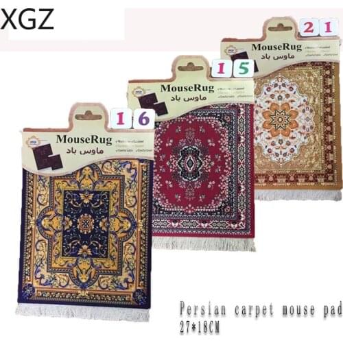 XGZ Hot Sale 270X180MM Color Persian Carpet Mouse Pad Tea Cup Mat Table Family Decoration 11 Styles