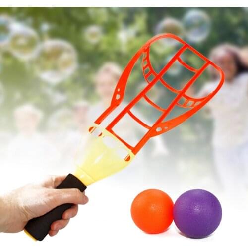 1 set of rackets bright color parent-child interaction outdoor lightweight launching and catching outdoor toys