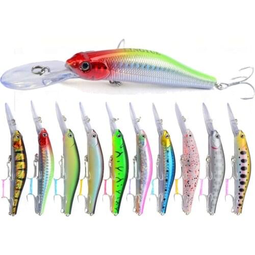 1pcs 12cm 13.4g 10 Colors Minnow Fishing Lures Hard Bait Peche Bass Trolling Artificial Hard Bait Crankbait Carp Fishing Tackle