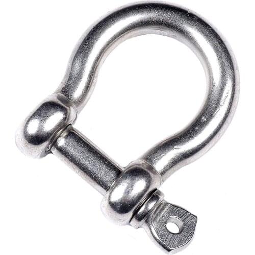 1 PC D Ring Bow Shackle Rugged Off Road Shackles Heavy Duty 316 Stainless Steel 5/16" Keychain Hook Screw Joint Connector