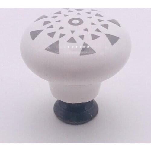 1pcs Round Drawer Handles or Knobs Ceramic Zinc Alloy Door Handles and Pulls for Cupboard Cabinet Drawer Knobs