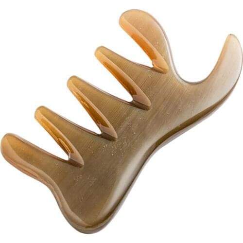 1Pc Ox Horn Comb Safe Chic Scraping Massage Tool Scraping Comb Guasha Body Massager