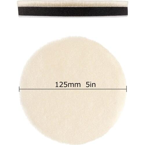 3PCS Polishing Wheel 125MM Mirror Polishing Disc Pure Pad High Quality Density Flocking Self-adhesive Felt Wheel Chemical fiber