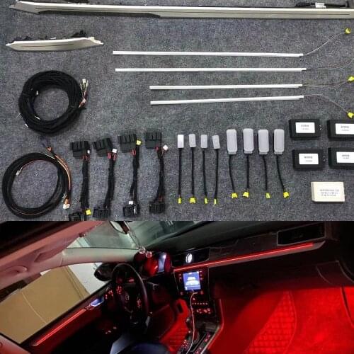 30 color For VW Passat 2016 2017 GP multi-color atmosphere light door atmosphere light storage box led neon light footlight