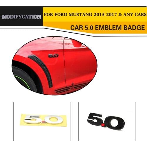 5.0 Emblem Universal Badge Logo Car Body Side Fender Trim Sticker for Ford Mustang 2015 2016 2017 All Cars