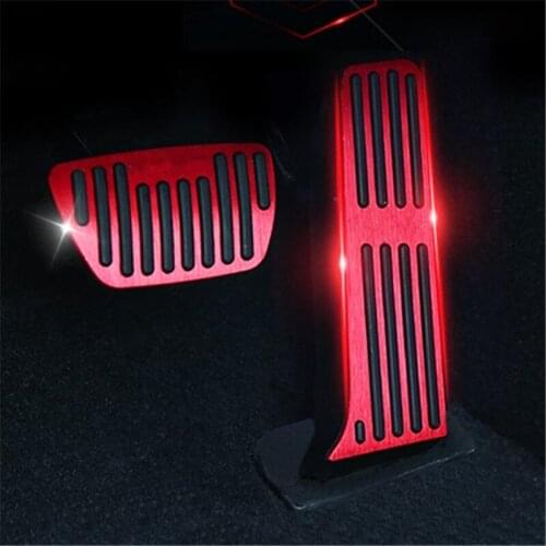 Car Interior Accessory For TOYOTA CAMRY AT 2018 Aluminium Alloy Accelerator Gas Brake Pedals Non-slip pads Plates Cover