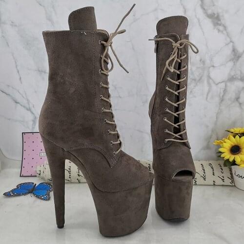 Leecabe 20CM/8inches Pole dance shoes High Heels Pole Dance boot