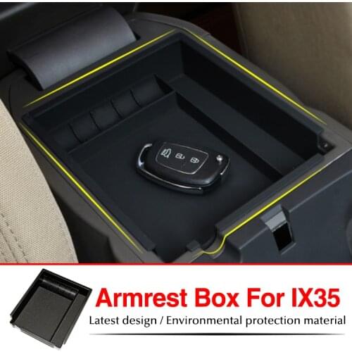 Central storage box broadhurst armrest remoulded car glove storage box for HYUNDAI ix35 Tucson 2009-2015 Auto Accessories