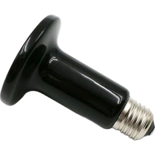E27 Lamp Holder Interface Pet Heating Light Bulb Infrared Black Ceramic Emitter Lamp Heat Bulb Reptile Animals Heater Brooder