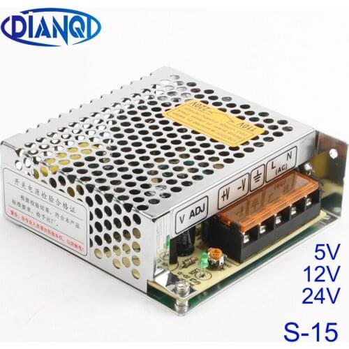 Switching power suply unit S-15w 5v 12V 24V 3A 1.3A 0.7A ac to dc power supply ac dc converter high quality S-15-5 S-15-12