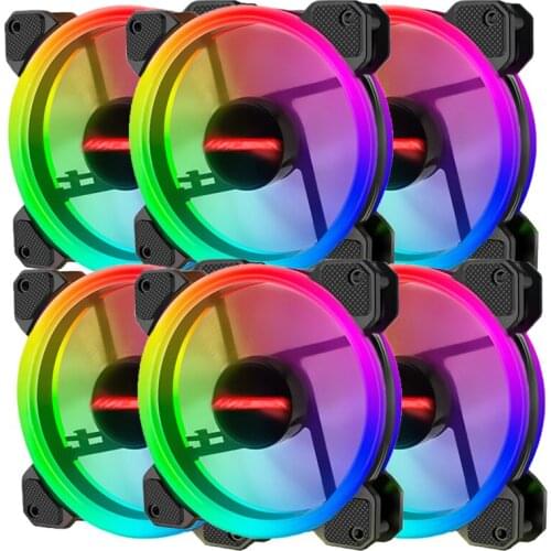 COOLMOON 120mm Case Fans RGB Fan Aurora Eclipse 5V A-RGB Chassis Quiet Fan Control Water Cooler Custom SunShine Cooling fan