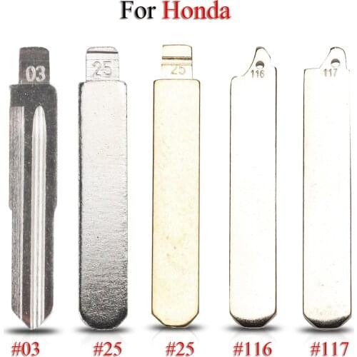 Kutery Folding Remote Car Key Blade For Honda Accord Fit Odyssey Crider #03 #25 #116 #117 KD Uncut Key Blank Replacement