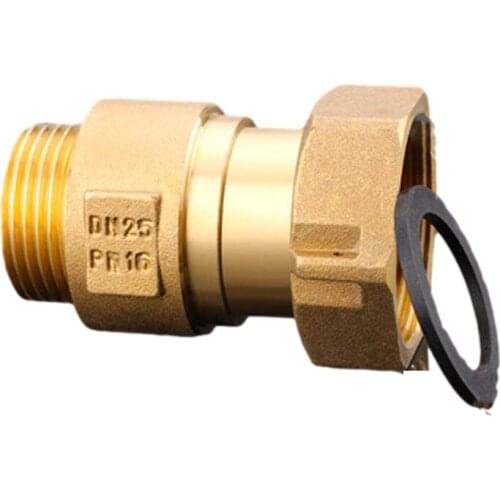 1 Pcs Brass Front Water Meter Connector Booster Pump 1/2'' 3/8'' 1'' Inch Internal And External Threaded Pipe Fittings