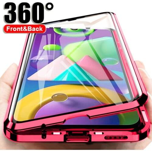 Magnetic Metal Glass Case For Samsung Galaxy S21 S20 Ultra Plus S20 FE Galaxy Double Side Glass Cover For Galaxy Note 20 Ultra