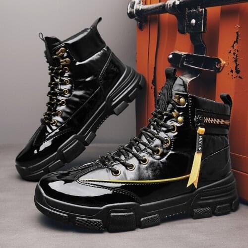 Mens Martin Boots Eight Holes Unsex Hiking Shoes Winter Rubber Sole Lace-up Mid-calf White Casual Shoes Womens Snow Boots