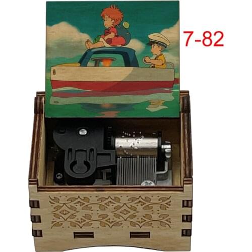 Anime Ponyo On The Cliff music Gake no Ue no Ponyo Cartoon Character print wind up music box office home Decor christmas gift