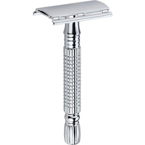 Nostalgic Safety Razor With Double-sided Blade Old Hand Shaver Razor Classic Men Shaving Metal Manual Shaver Old Style Razor