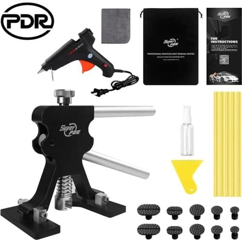 PDR Tools Car Paintless Dent Repair Black Dent Lifter Glue Gun Hot Glue Sticks Kit For Auto Body Dent Removal Repair Hail Dent