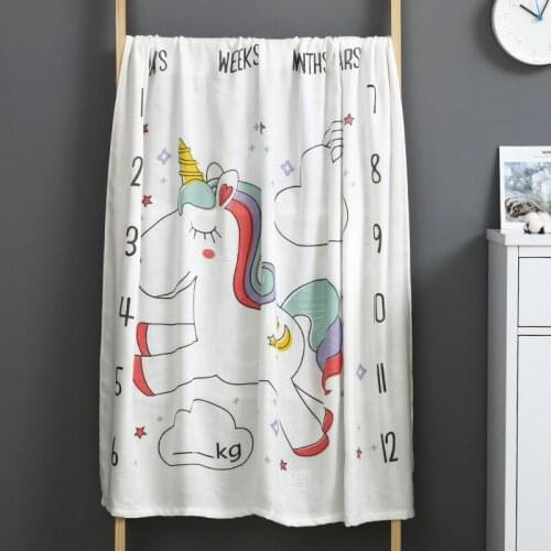 Elinfant 1Pc 2-Layer Bamboo Fiber Baby Swaddles Soft Bath Towel Newborn Child Quilt Cover Blanket