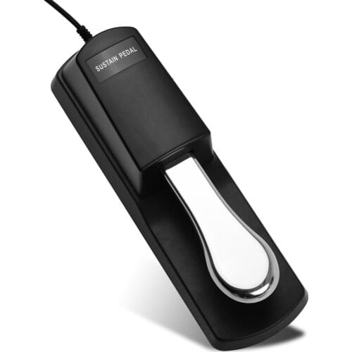 Piano Sustain Pedal Keyboard Damper Pedal 6.35mm Plug Compatible with Roland Electronic Organ MIDI Keyboards Digital Pianos