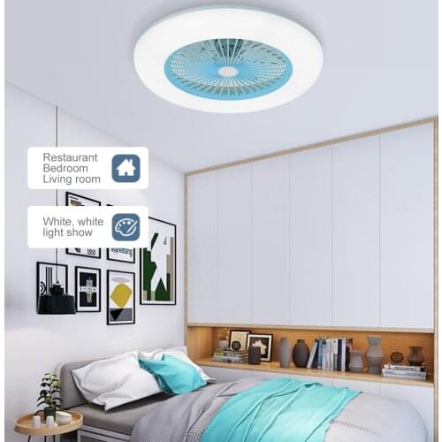 Ceiling Fan with Lighting Remote Control Without Battery 36W Modern LED Ceiling Light for Bedroom Living Room Dining Room