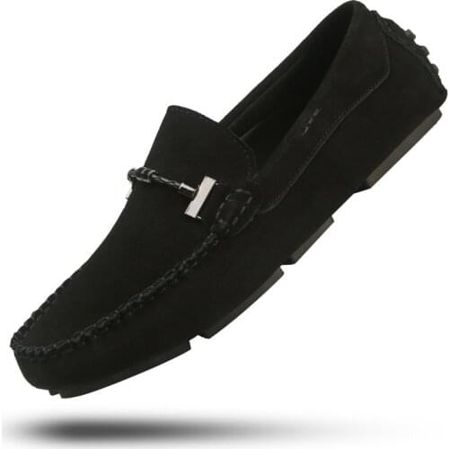 Genuine Leather Fashion Loafers Men Classic Business Flats Driving Shoes Man Vintage Designer Slip On Office Casual Mens Shoes