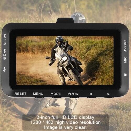 Universal Dash Cam Loop Recording Parking Monitor Dual Camera 3Inch Durable Motorbike Recorder Driving Recorder