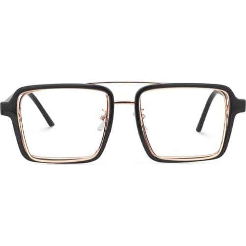 Zeelool Unisex Retro Aviator Glasses Frame with Clear Lenses Non-prescription Eyewear Nellie ZX0923