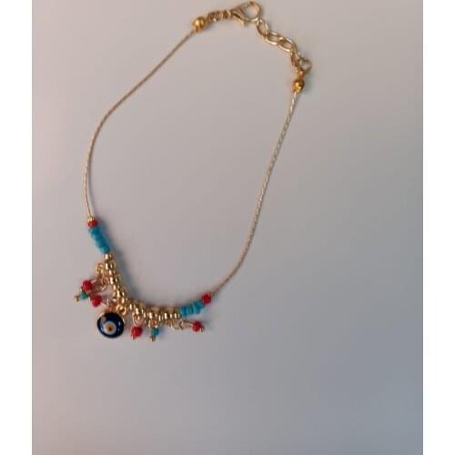 Women New fashion 2021 Summer Evil Eye Beaded anklets chain jewelry foot jewelry leg new anklet ankle bracelet women