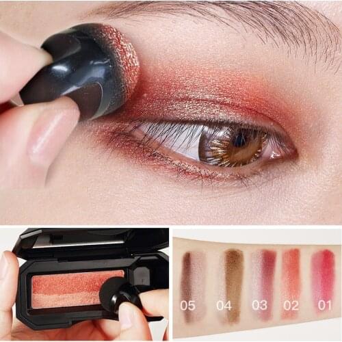 1 PC Grapefruit Pumpkin Double Color Gradient Lazy Glitter Eye Shadow Makeup Waterproof Long Lasting Palette Shimmer Cosmetics