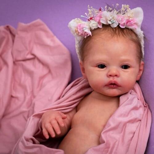 17 Inch Soft Vinyl Reborn Baby Body Parts Unpainted Blank Doll Kit