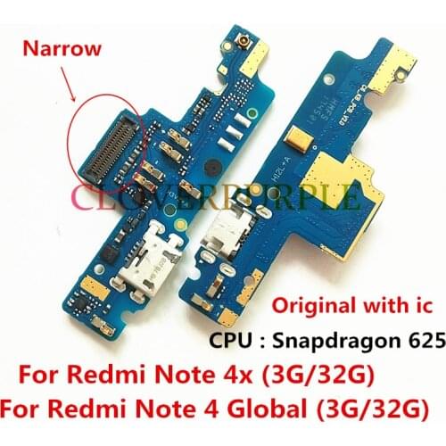 1x Original USB Charging Charger Port Micro Dock Charge Connector Flex Cable Board for Xiaomi Redmi Note 4x