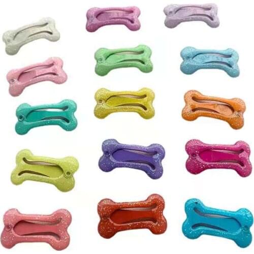 2.21 2.5CM Powdered glue Bone Hairpin Dog Cat BB Hair Clip Mini Teddy Dog Hair Clip Pet Headdress Dog Hair Accessories