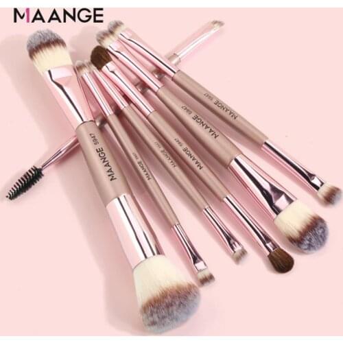 7PCS NEW Makeup Brushes Set Eye Shadow Foundation Powder Eyelash Make Up Brush Cosmetic Makeup Brush Tool Kit Maquiagem