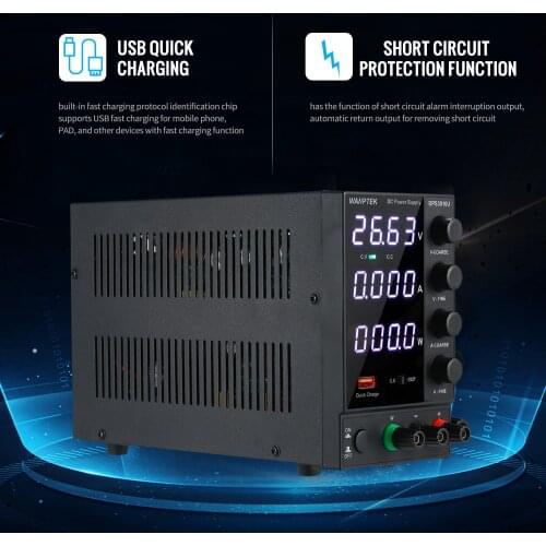 WANPTEK DPS3010U 0-30V 0-10A 300W Switching DC Power Supply 4 Digits Display LED High Precision Adjustable Mini Power Supply
