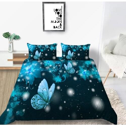 Hot Sale Bedding Set Butterflies Romantic Fantasy Duvet Cover 3D Print King Queen Twin Full Single Double Hot Sale Bed Set