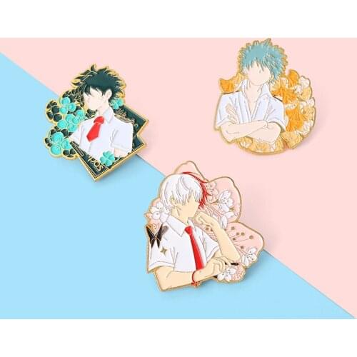Anime Lovely Cartoon COS badge Toys My Hero Academia Bakugou Katsuki Todoroki Shoto Midoriya Gift For Boys Girls
