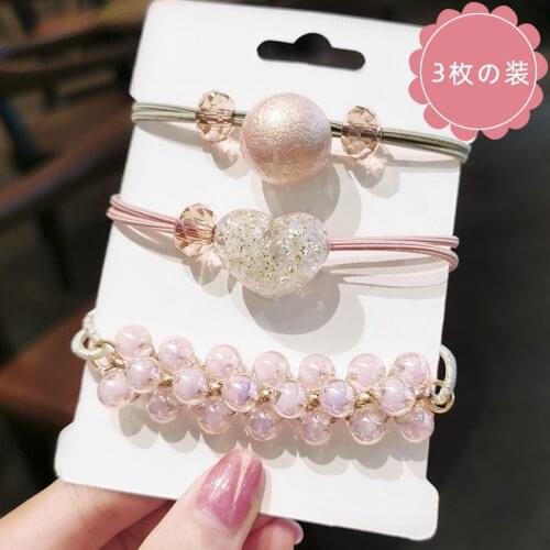 2020 New Korea Women Hair Ropes Big Pearl Elastic Rubber Band for Girl Fashion Hair Accessories Hair Ties Wholesale