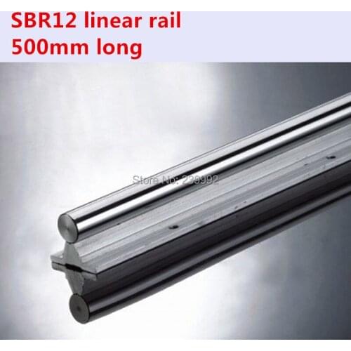 NEW 2pcs SBR12 linear guide 500mm length version Linear Rails Round Linear Guide cnc parts