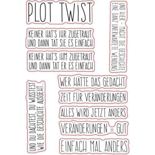 German/PLOT TWIST Transparent Clear Silicone Stamp/Seal for DIY scrapbooking/photo album Decorative clear stamp M175