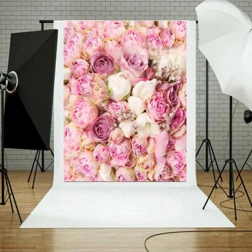 Wedding Rose 3D Flowers Wall Studio Newborn Baby Shower Backdrop Photography Photo Background