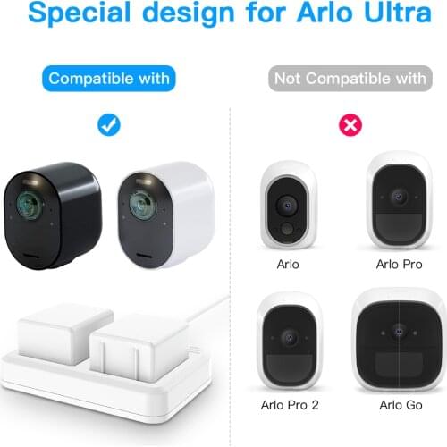 Battery Charger Station Compatible with Arlo Ultra 4k Arlo Pro 3 Camera Dual Charging Station LED Display