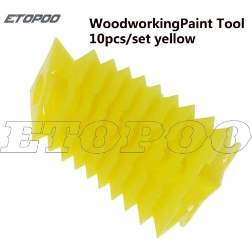 10pcs/Set Woodworking Accessories Wood work Tools Painters Pyramid Stands Paint Tool Triangle Paint Pads Feet Yellow