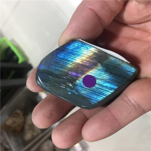 100% Natural Quartz Crystal Blue and Yellow Labradorite Spiritual Healing Home Health Decoration Gift