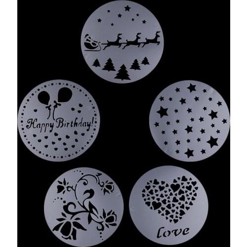 5Pc 233mm Cake Cookie Fondant Cake Stencil Baking Wedding Stencil Decorating DIY Tools