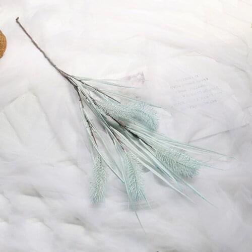 5pcs/lot 120CM Simulation Golden Fog Green Plant Reeds Fake Flower Wedding Decoration Background Smog Diy Flower Row Arrangement