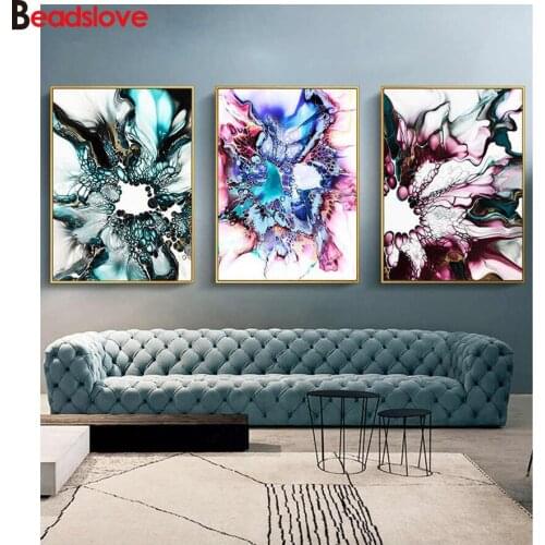5D diy Diamond Painting Cuadro Abstract ink Sticking diamond mosaic full square drill painting rhinestone embroidery diamond 3d