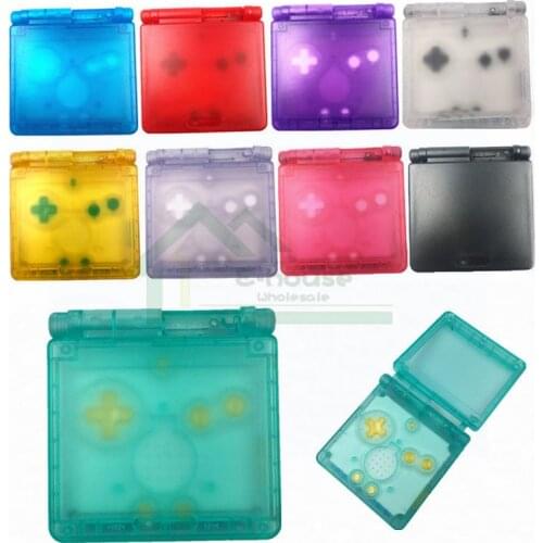 9 Colors Optional for GBA SP for Game boy SP clear Housing Case Cover replacement Full Shell